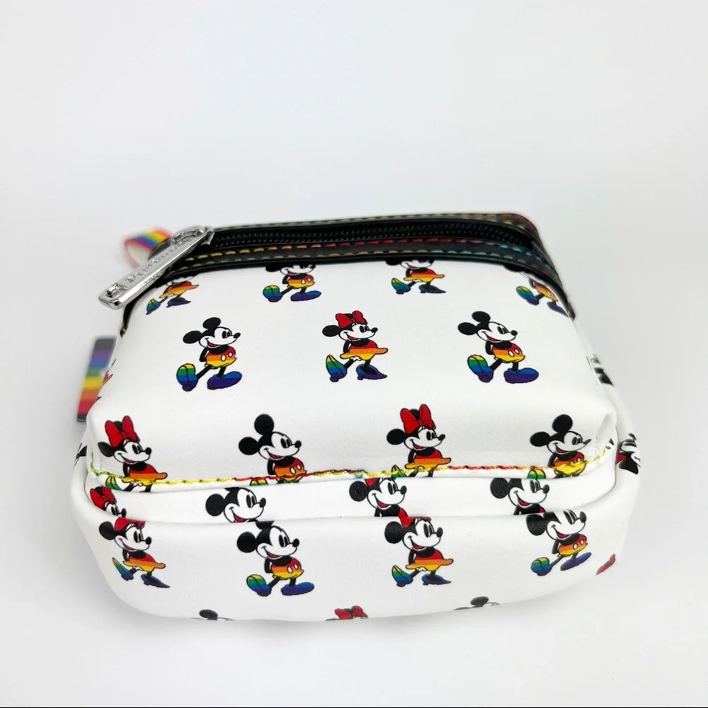 Disney Parks Loungefly Mickey Minnie Mouse Rainbow Pride Mini Backpack Wristlet - Picture 10 of 11